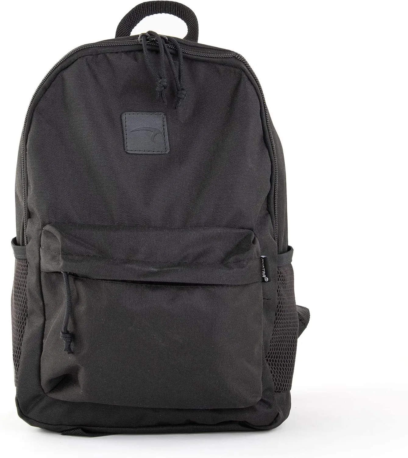 Mintra Office Backpack, Water-resistant Everyday Bag with Adjustable Straps, Unisex Backpack for Travel, College, Multi-Compartments with Secure Zippers, Black, 15L Small, 10" W x 14.17" H