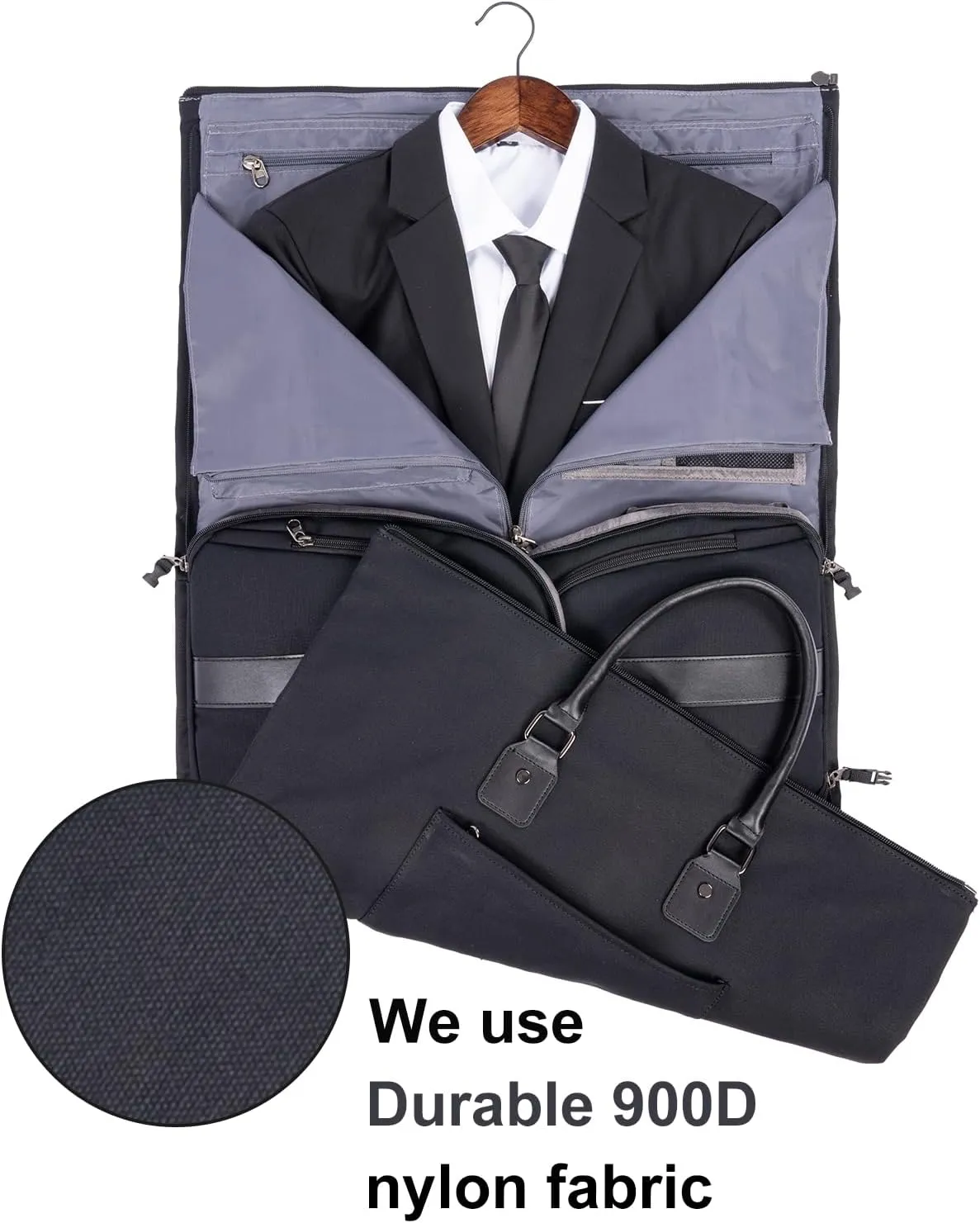 Modoker Garment Convertible Weekender Bag,Carry on Canvas Garment Duffle Bag Heavy Duty Overnight Bags for Men Women