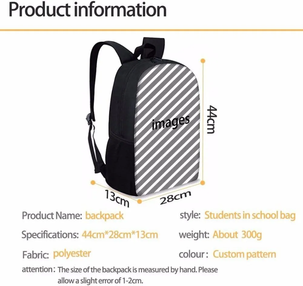 Monsters Backpack 3Pcs Set - Perfect for Casual Daypacks (1,3pcs)