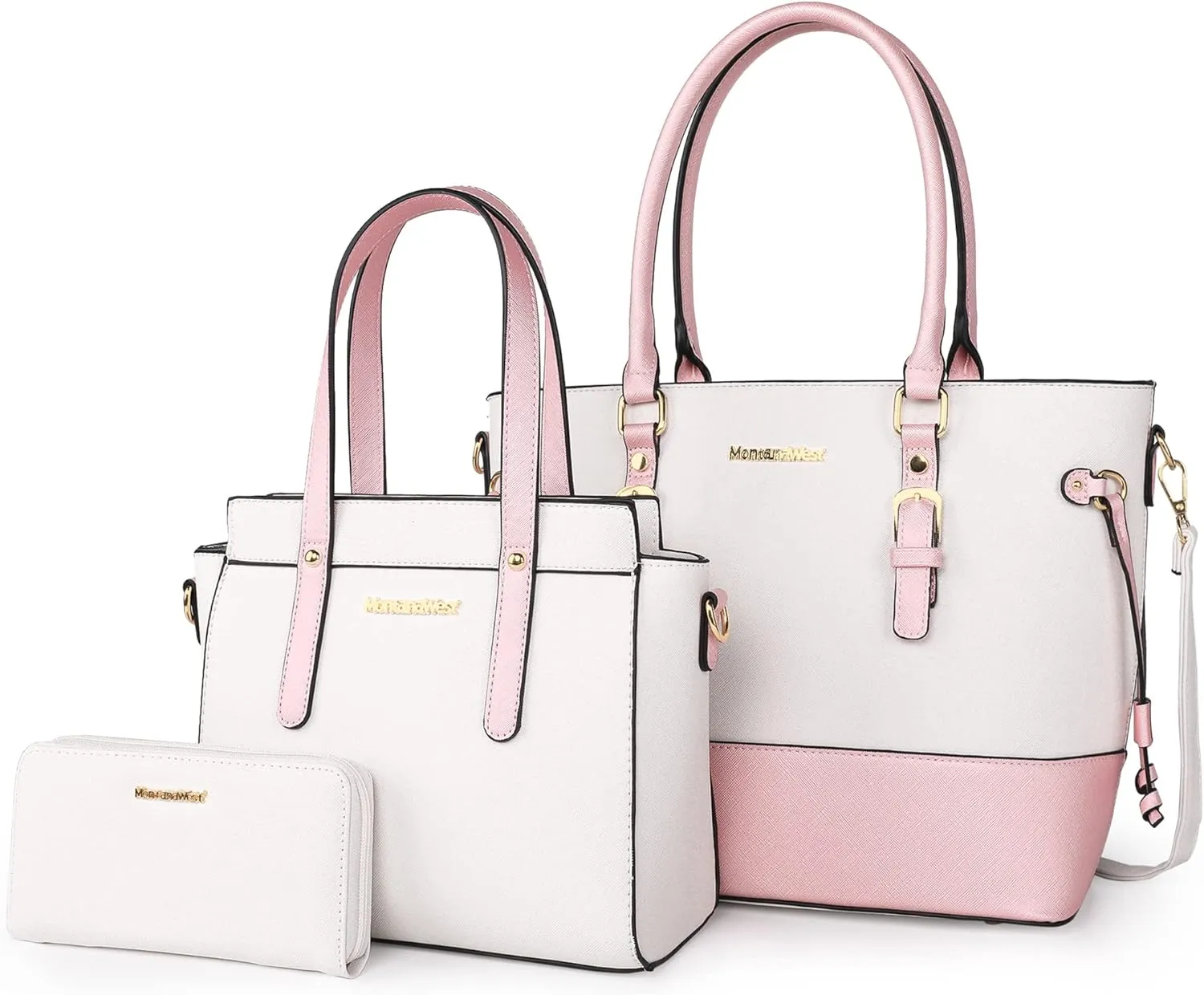 Montana West 3PCS Purses for Women Tote Bag and Wallet Set Shoulder Satchel Handbags