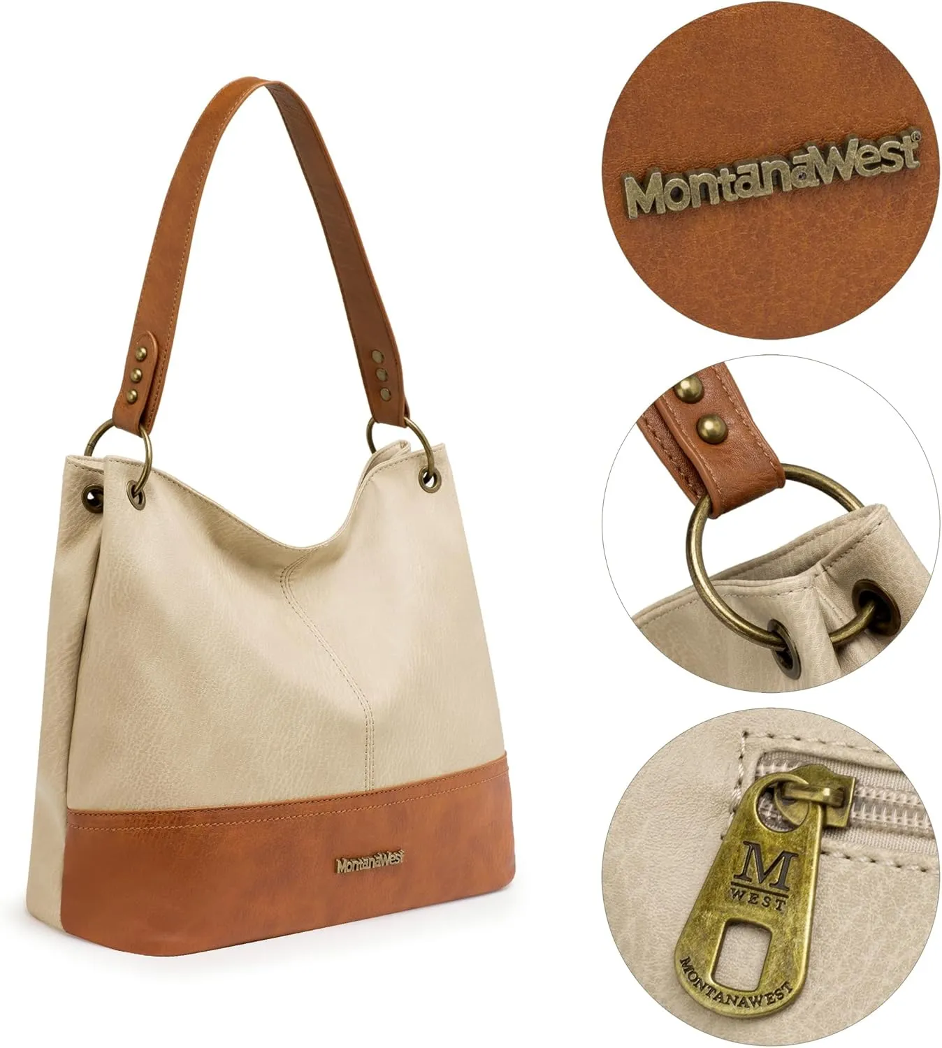 Montana West Purses for Women Hobo Shoulder Handbags with Zipper