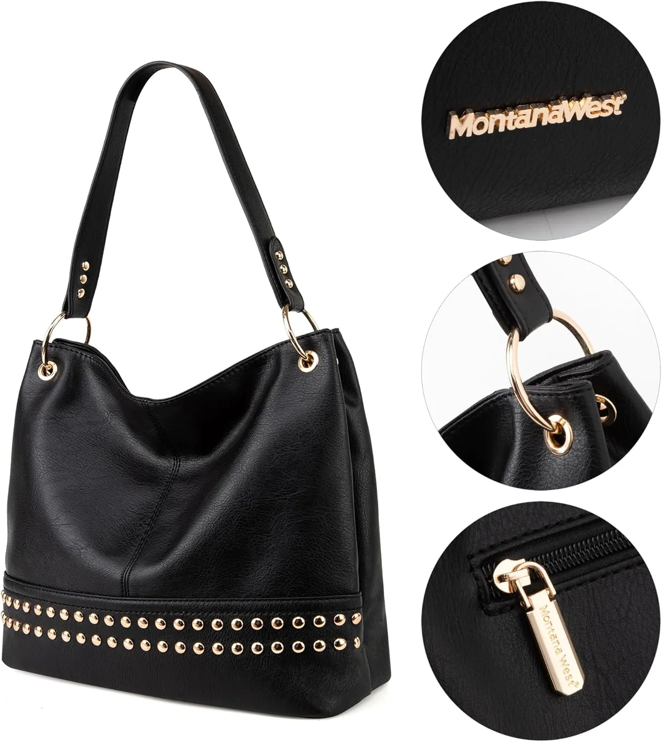 Montana West Purses for Women Hobo Shoulder Handbags with Zipper