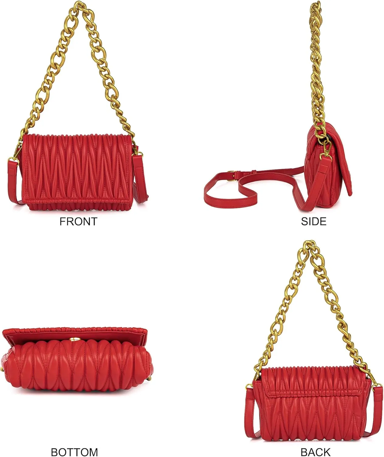 Montana West Quilted Handbags for Women Crossbody Bags Trendy Small Purses and Top Handle Handbags