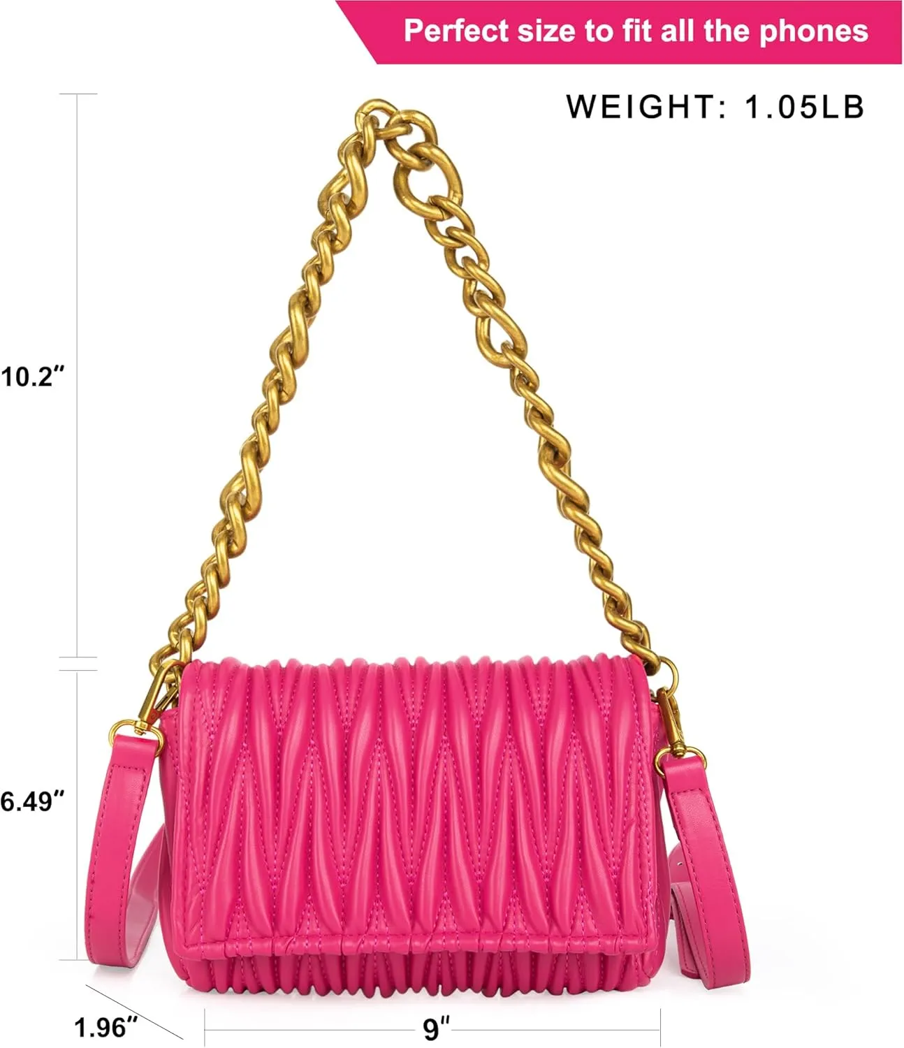 Montana West Quilted Handbags for Women Crossbody Bags Trendy Small Purses and Top Handle Handbags