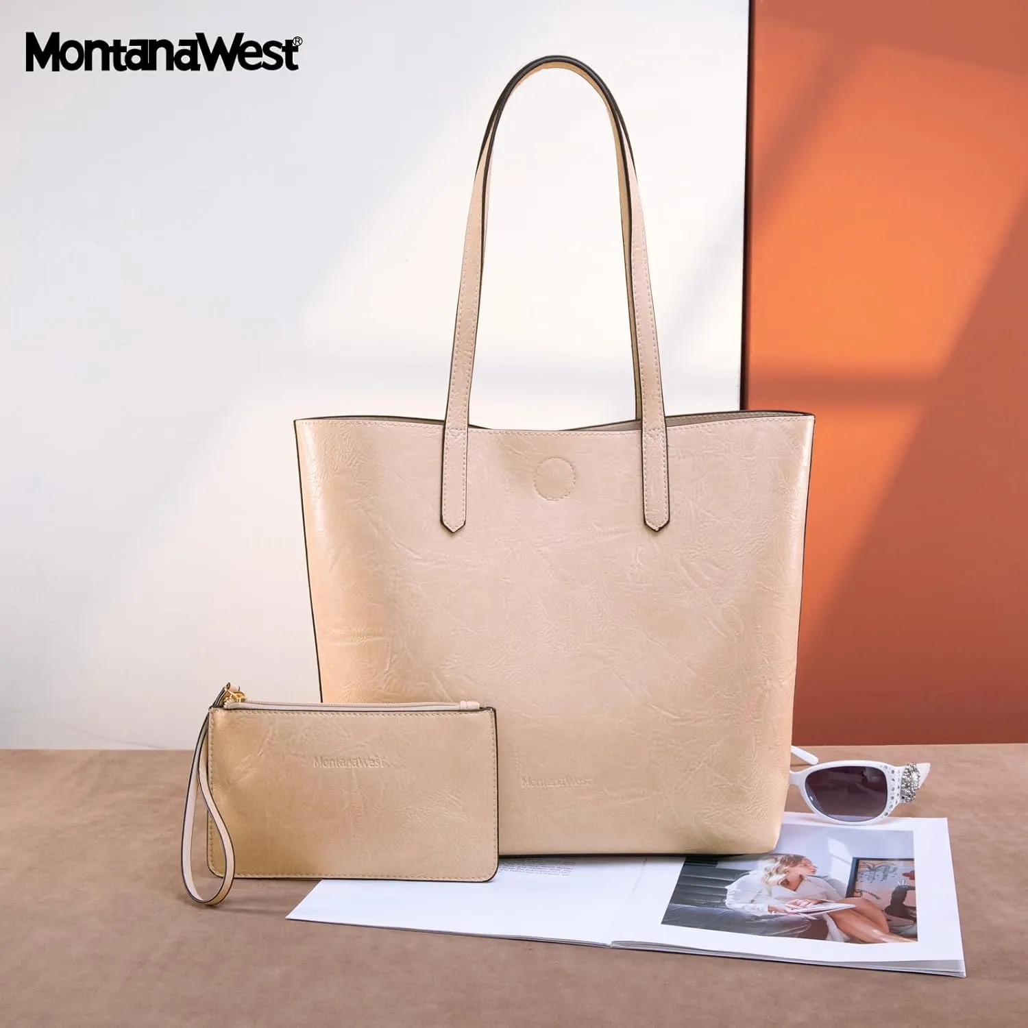 Montana West Tote Bag for Women Top Handle Purses and Handbags Soft Hobo
