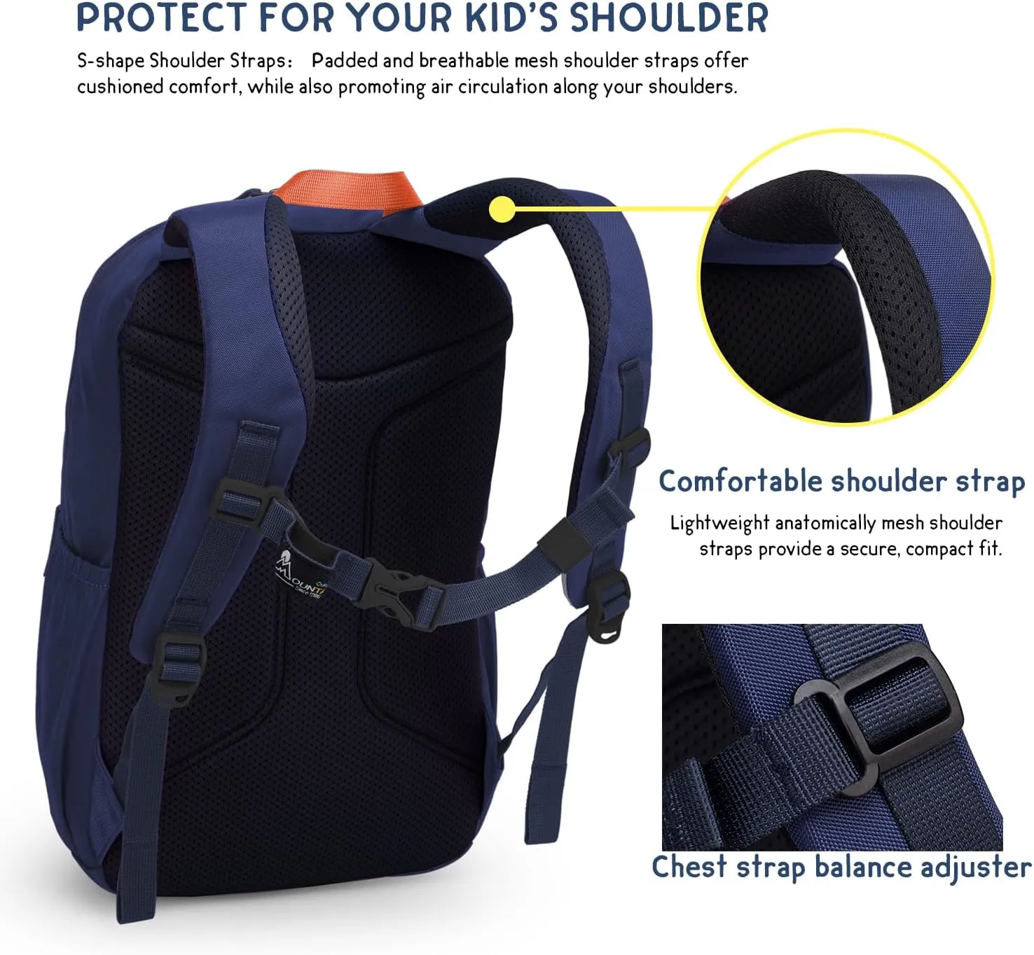 MOUNTAINTOP Kids Backpack for Boys Girls Elementary Kindergarten School Bag Lightweight Children Daypack