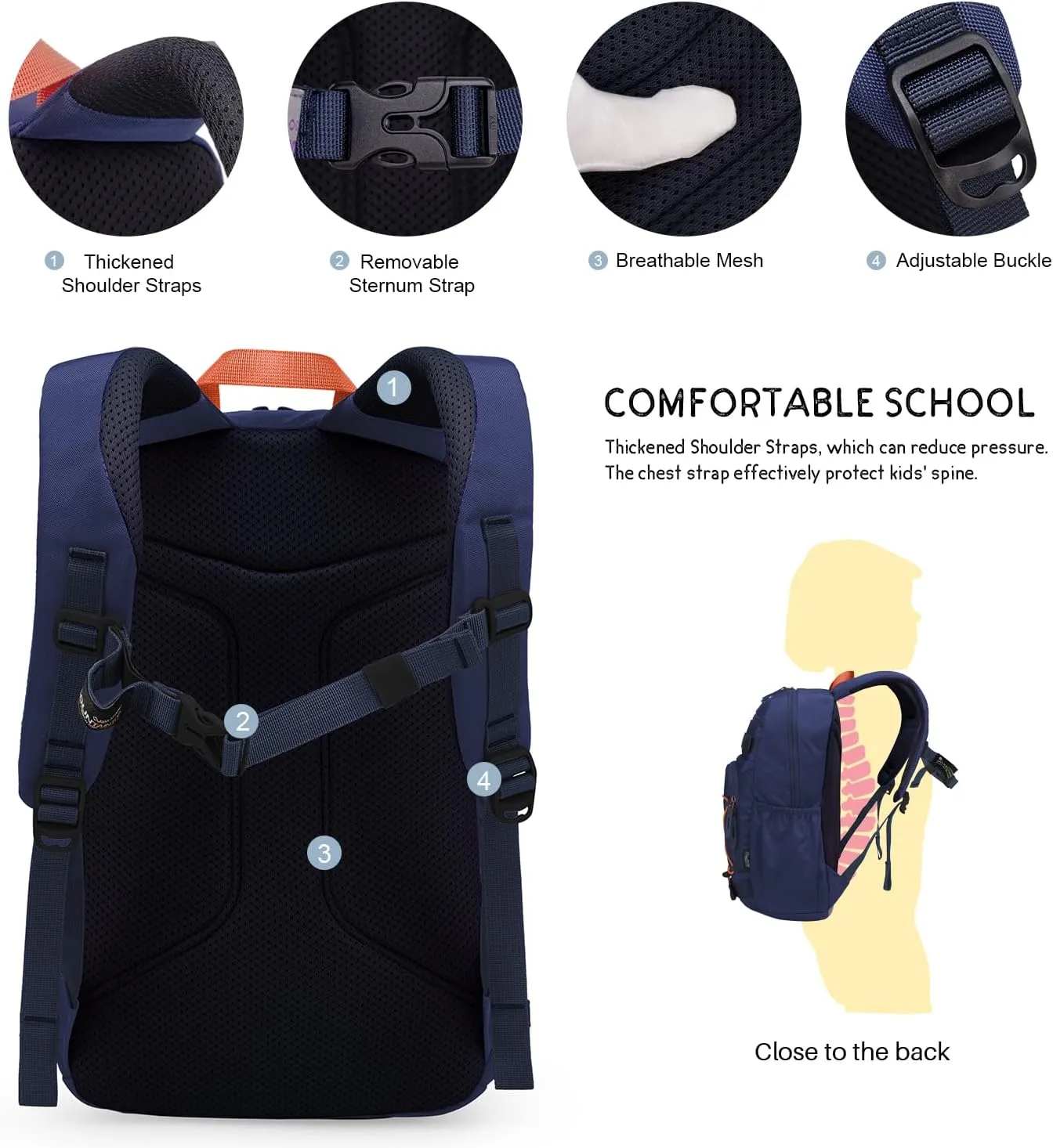 MOUNTAINTOP Kids Backpack for Boys Girls Elementary Kindergarten School Bag Lightweight Children Daypack