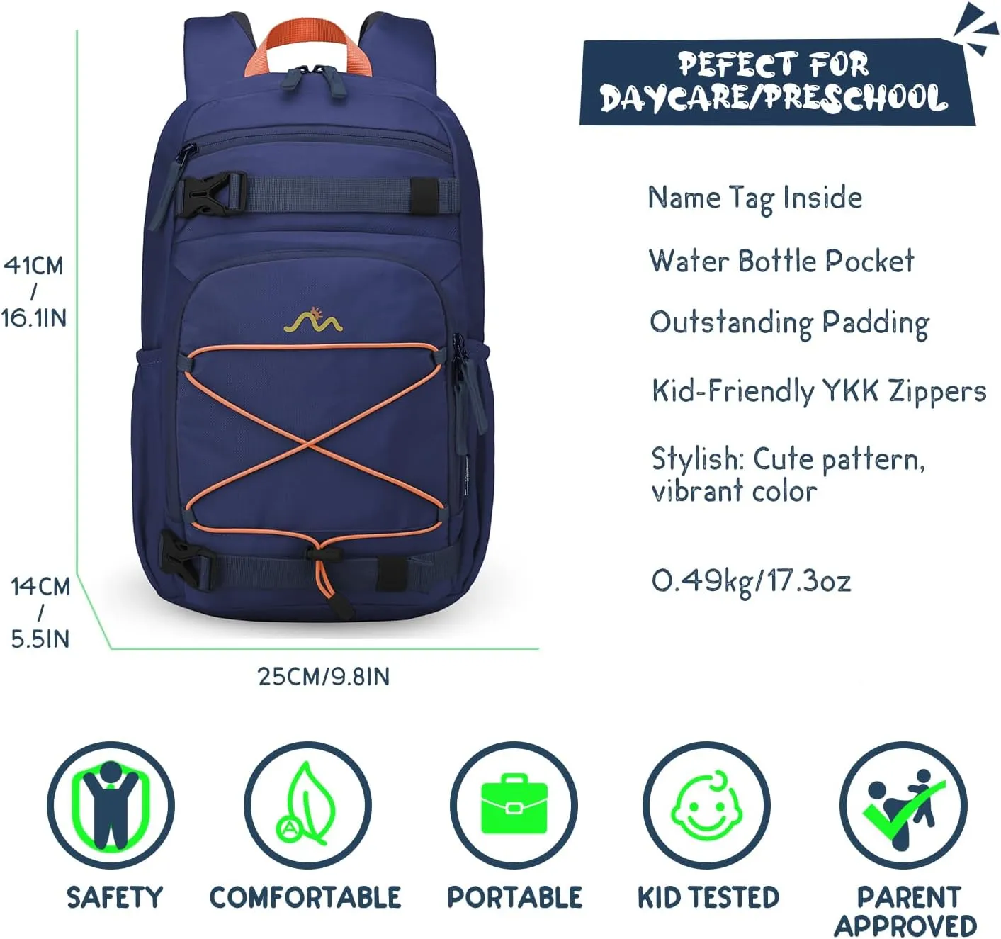 MOUNTAINTOP Kids Backpack for Boys Girls Elementary Kindergarten School Bag Lightweight Children Daypack
