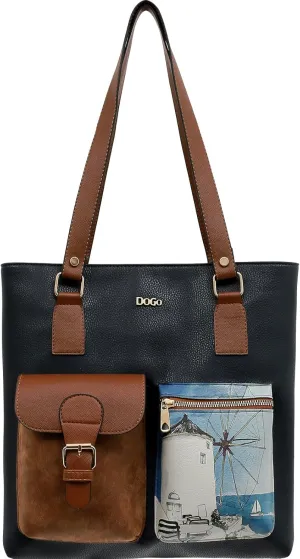 Multi Pocket Shoulder Bags for Women - Vegan Leather and Unique Design Handmade Womens Bags