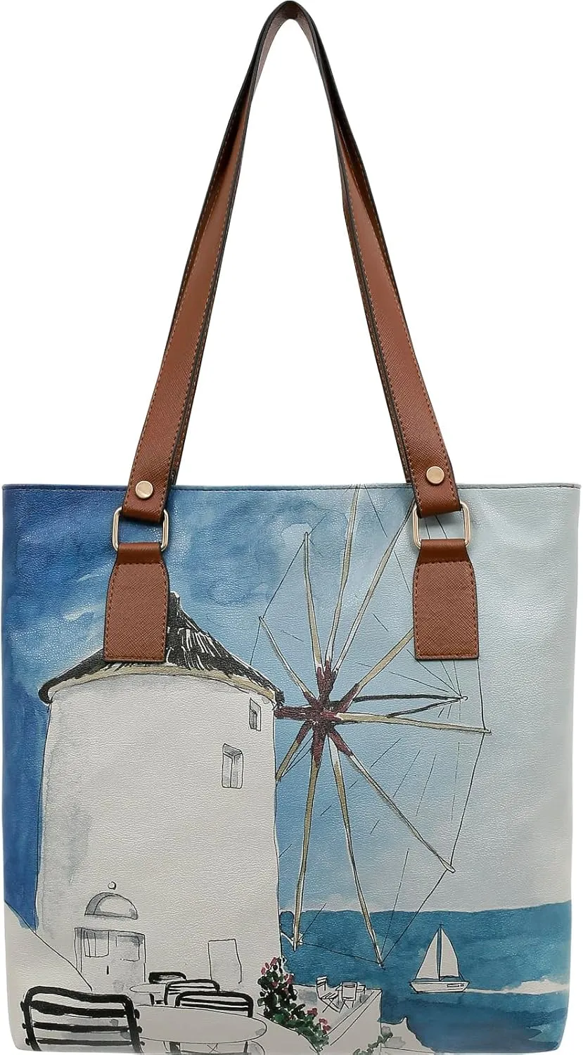 Multi Pocket Shoulder Bags for Women - Vegan Leather and Unique Design Handmade Womens Bags