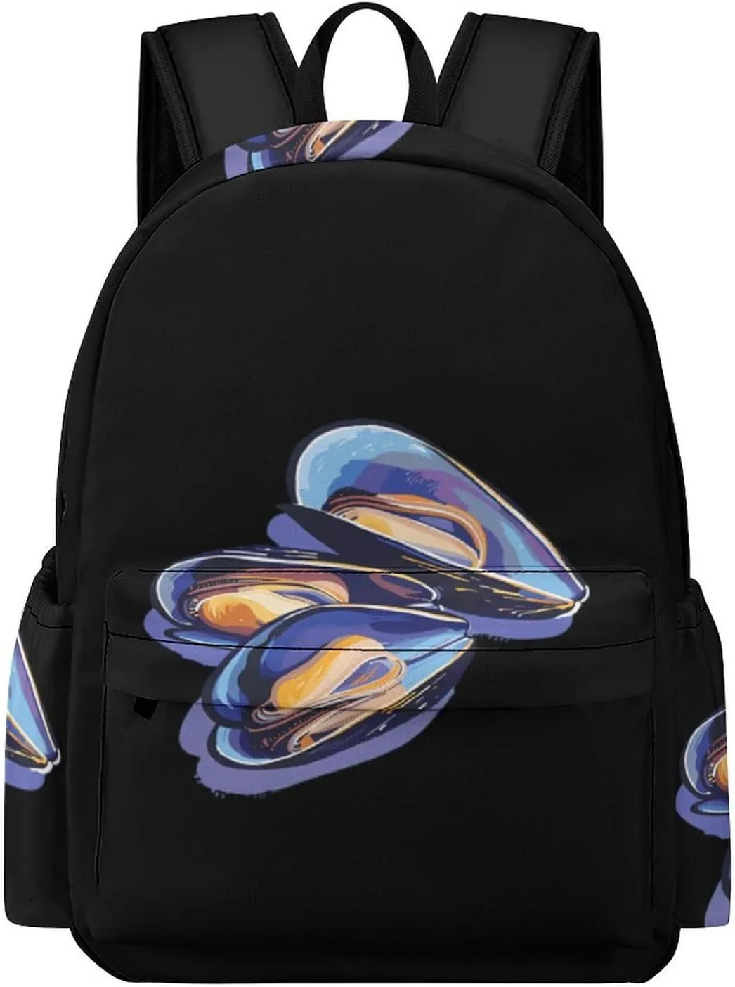 Mussels Seafood Unisex Laptop Backpack Lightweight Shoulder Bag Travel Daypack