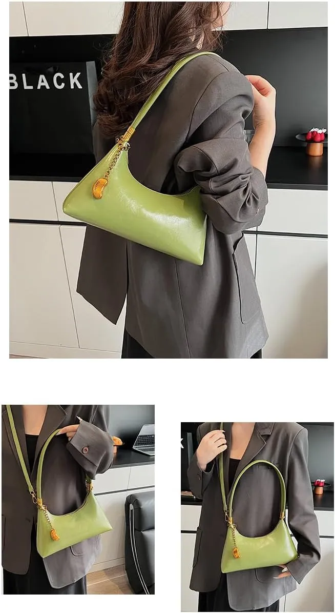 NEBIL Shoulder Bag for Women Small Vintage Shoulder Purse Handbags Retro Purse Cute Clutch Hobo Underarm Bag with 2 Straps