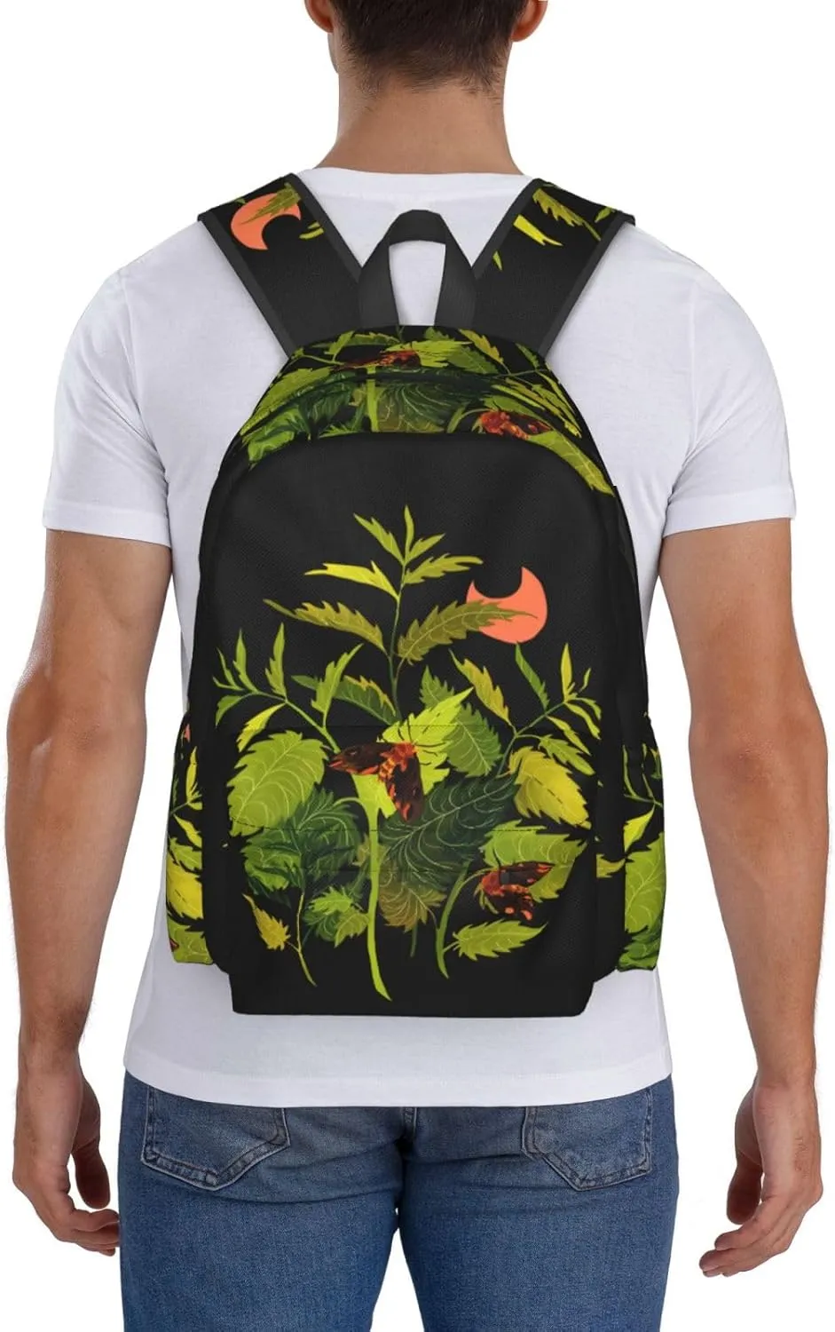Nettle & Moths Laptop Backpack Shoulder Bag Laptop Pack Travel Backpacks Commuter Back Pack Casual Daypack Bags With Side Pockets