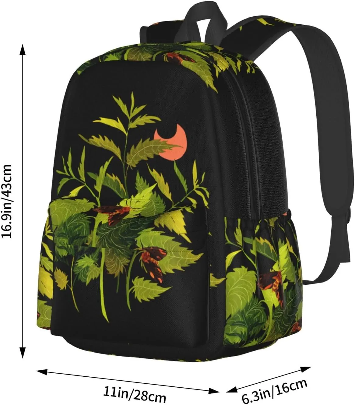 Nettle & Moths Laptop Backpack Shoulder Bag Laptop Pack Travel Backpacks Commuter Back Pack Casual Daypack Bags With Side Pockets