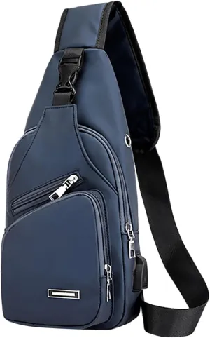 New Fashionable Layer Crossbody Bag Lightweight Nylon Sport Running Hiking Bag Messenger Bags (Blue, One Size)