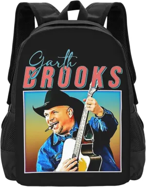 OBLUE Garths Music Brooks Backpack Laptop Bag Casual Daypack Outdoor Travel Shoulder Backpacks for Men Women