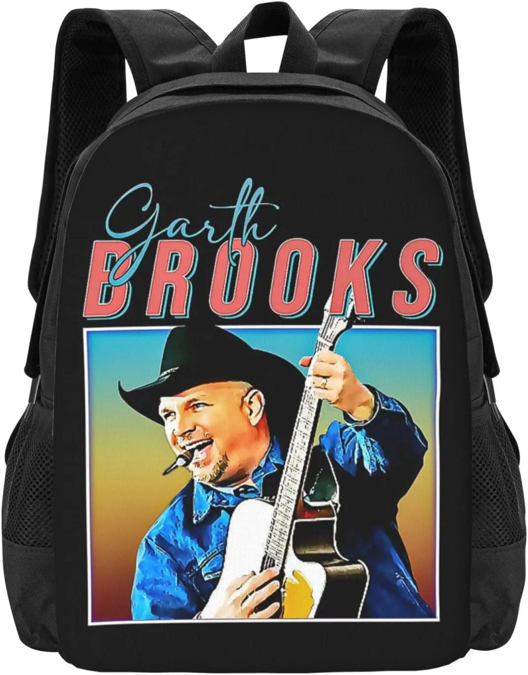 OBLUE Garths Music Brooks Backpack Laptop Bag Casual Daypack Outdoor Travel Shoulder Backpacks for Men Women