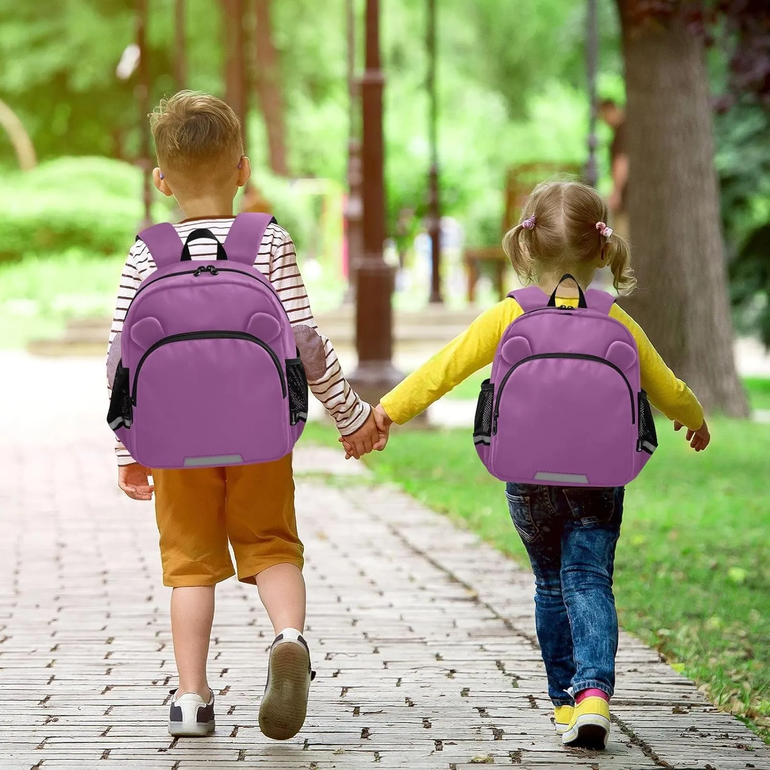 ODAWA Children Harness Bookbag Plum Kids' Backpacks, School Backpack for Girls