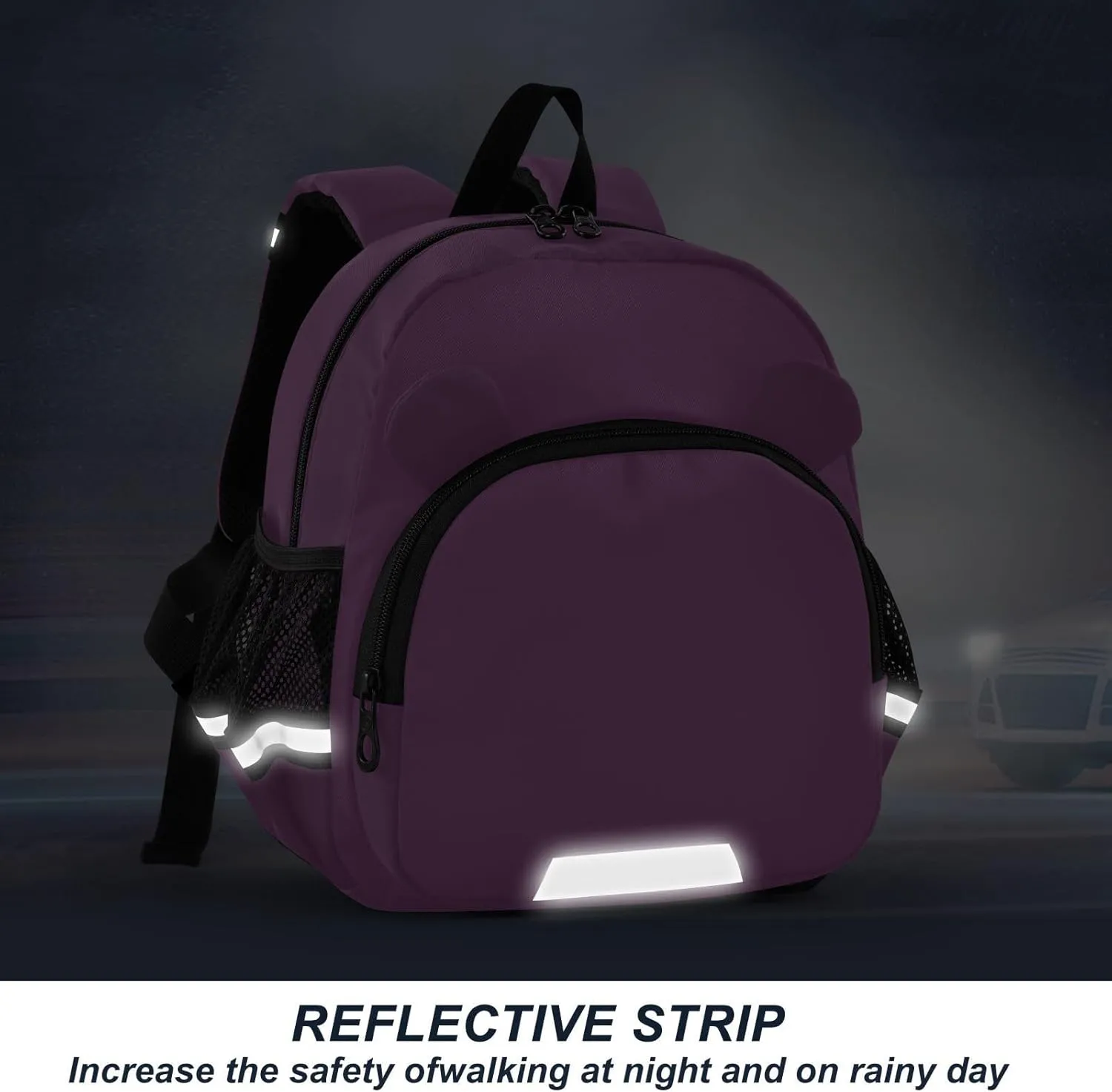 ODAWA Children Harness Bookbag Plum Kids' Backpacks, School Backpack for Girls