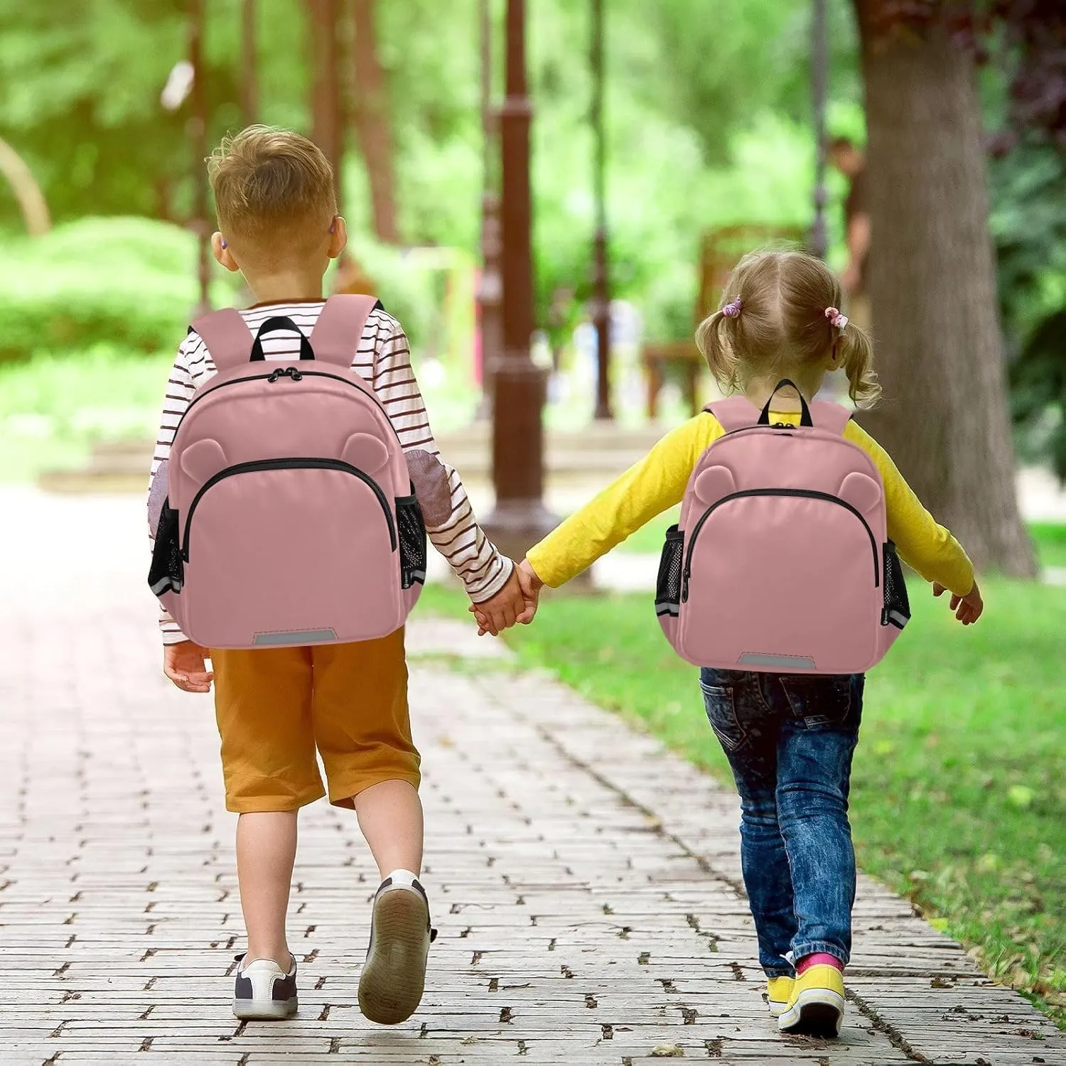 ODAWA Kid Backpack Old Rose Toddler Backpacks with Leash, School Backpack for Little Boy