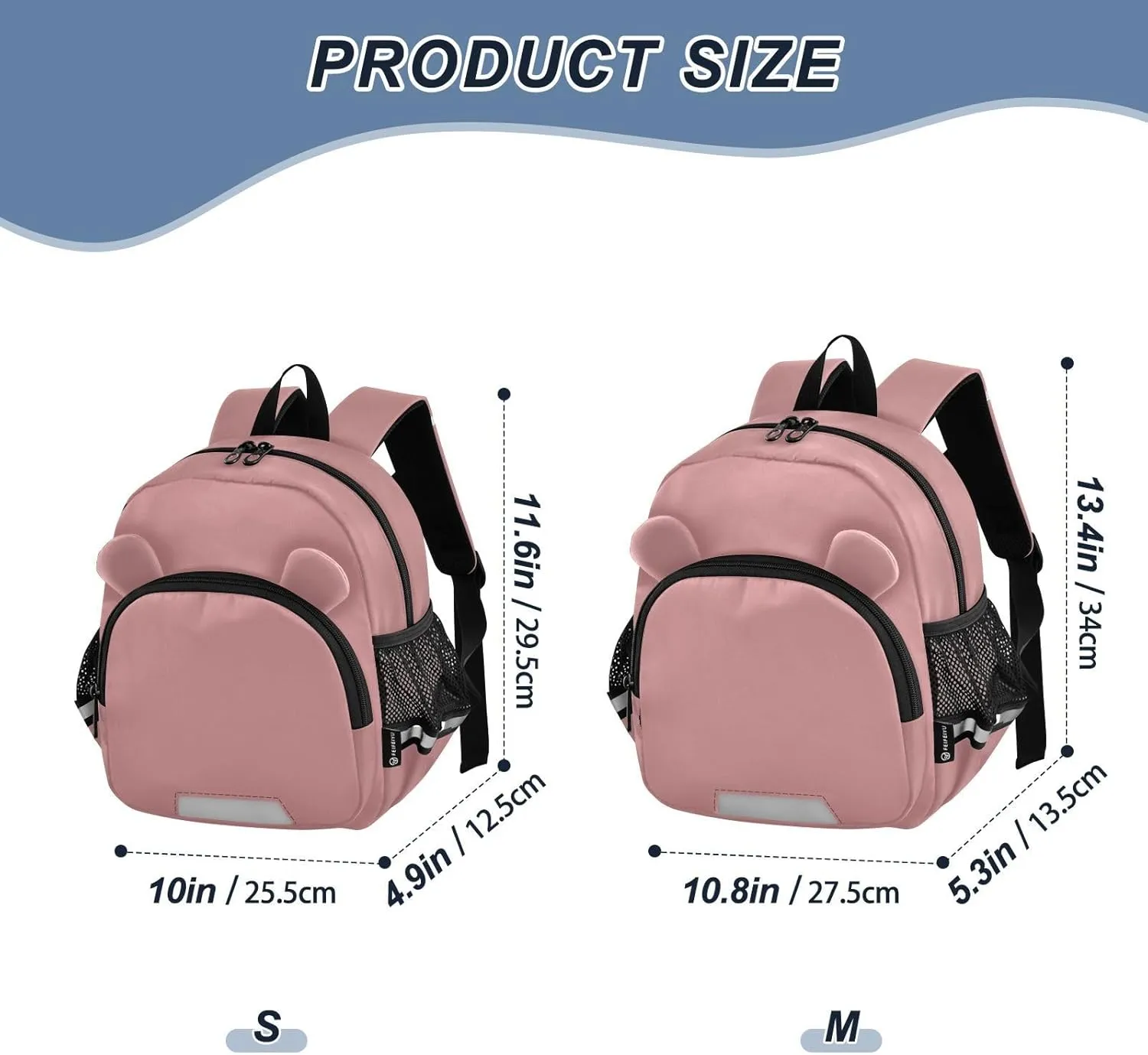 ODAWA Kid Backpack Old Rose Toddler Backpacks with Leash, School Backpack for Little Boy