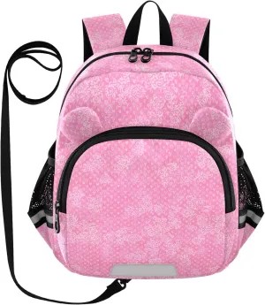 ODAWA Kids' Backpacks Hearts Circles Toddler Backpacks with Leash, School Backpack for Girls