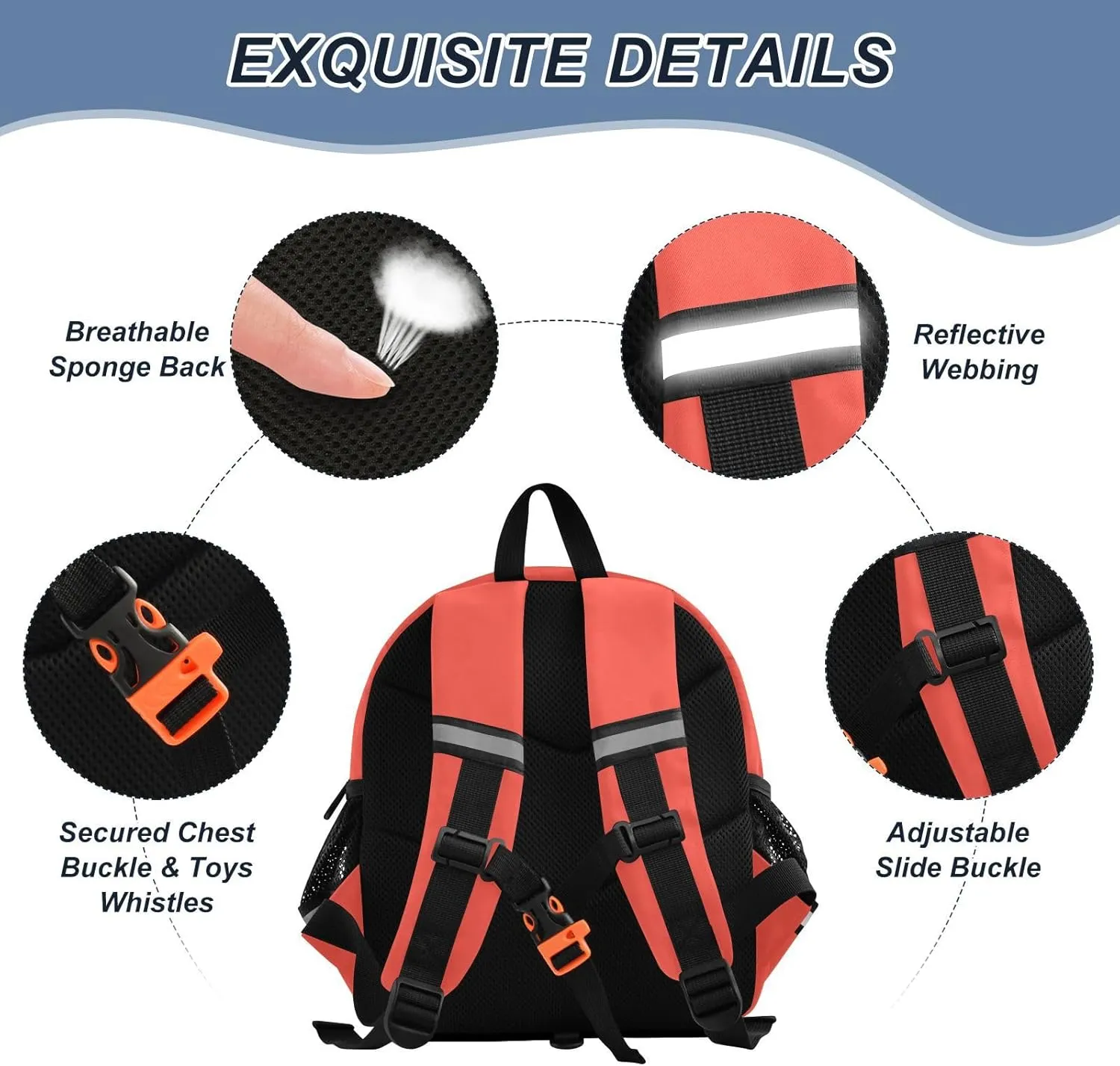 ODAWA Kids' Backpacks Persimmon Little Boy Backpacks Toddler, Preschool Backpack for Boys