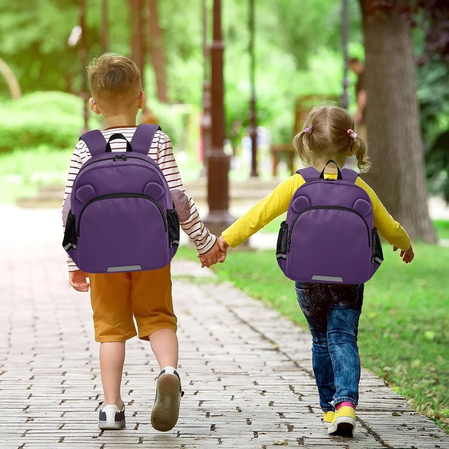 ODAWA Kids' Backpacks Purple Toddler Leash Backpacks, Kindergarten Backpack for Girls
