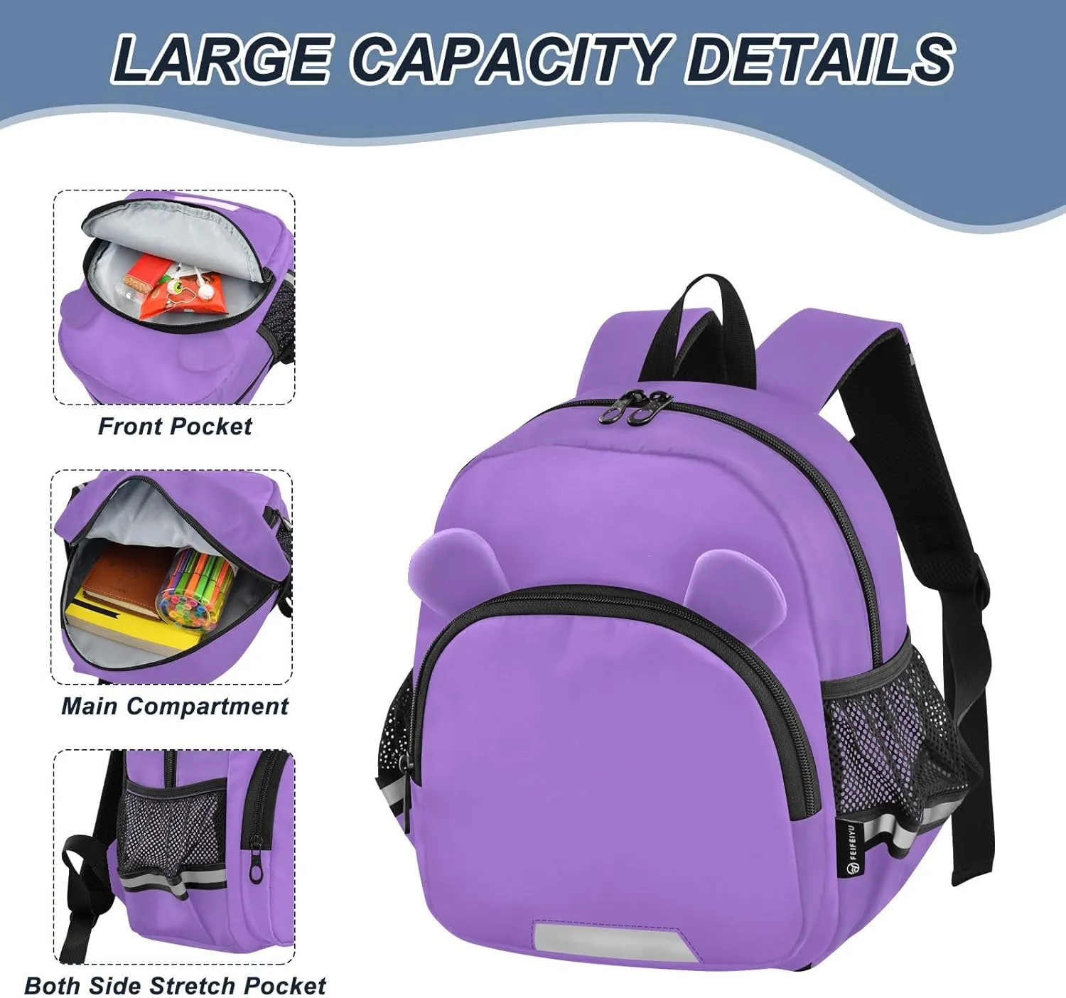 ODAWA Toddler Leash Backpacks Amethyst Kids' Backpacks, Toddler Backpack for Boys and Girls