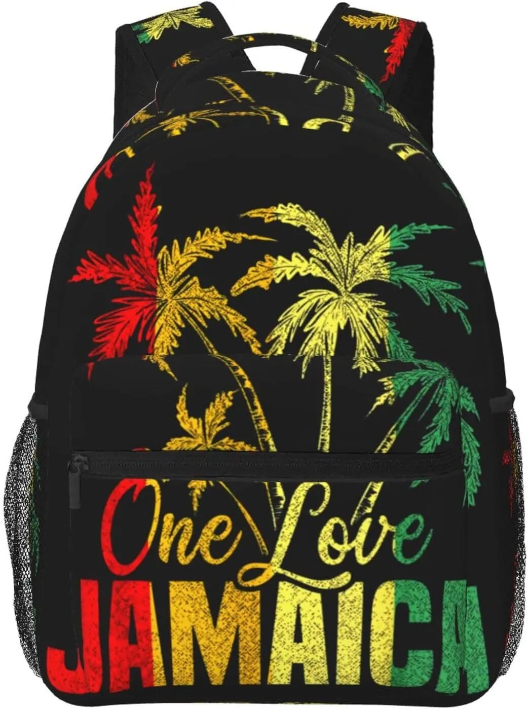 One Loves Jamaica Caribbean Vacation Reggae Backpack Double Shoulder Bag 15 Inch Laptop Bagpack for Hiking Work Camping Travel
