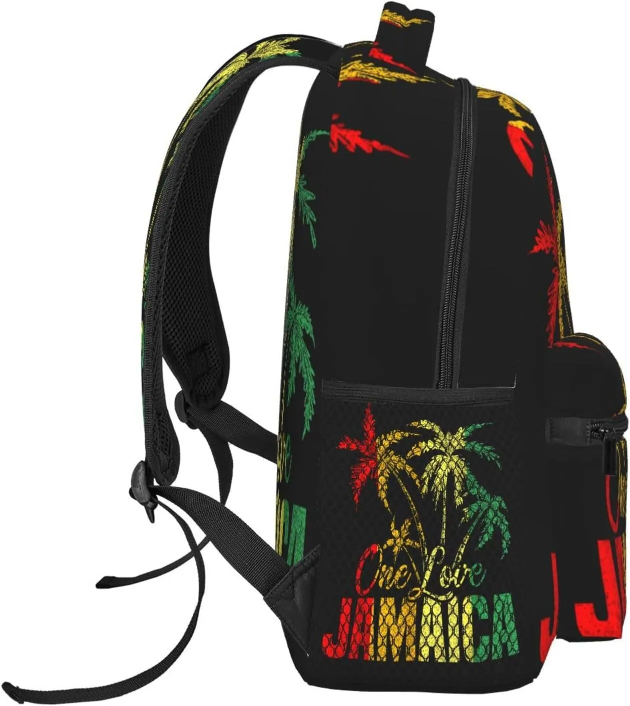 One Loves Jamaica Caribbean Vacation Reggae Backpack Double Shoulder Bag 15 Inch Laptop Bagpack for Hiking Work Camping Travel