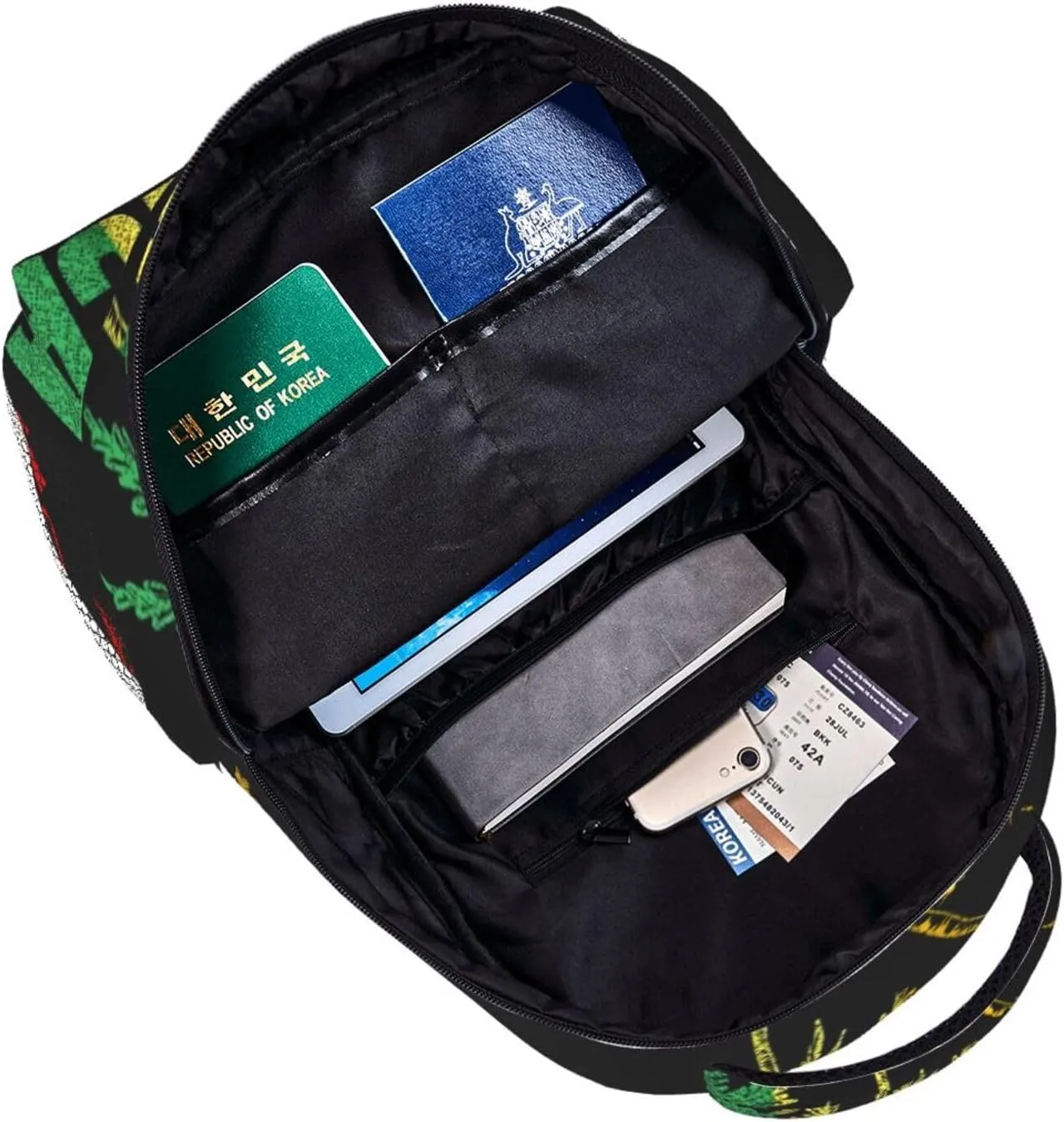 One Loves Jamaica Caribbean Vacation Reggae Backpack Double Shoulder Bag 15 Inch Laptop Bagpack for Hiking Work Camping Travel