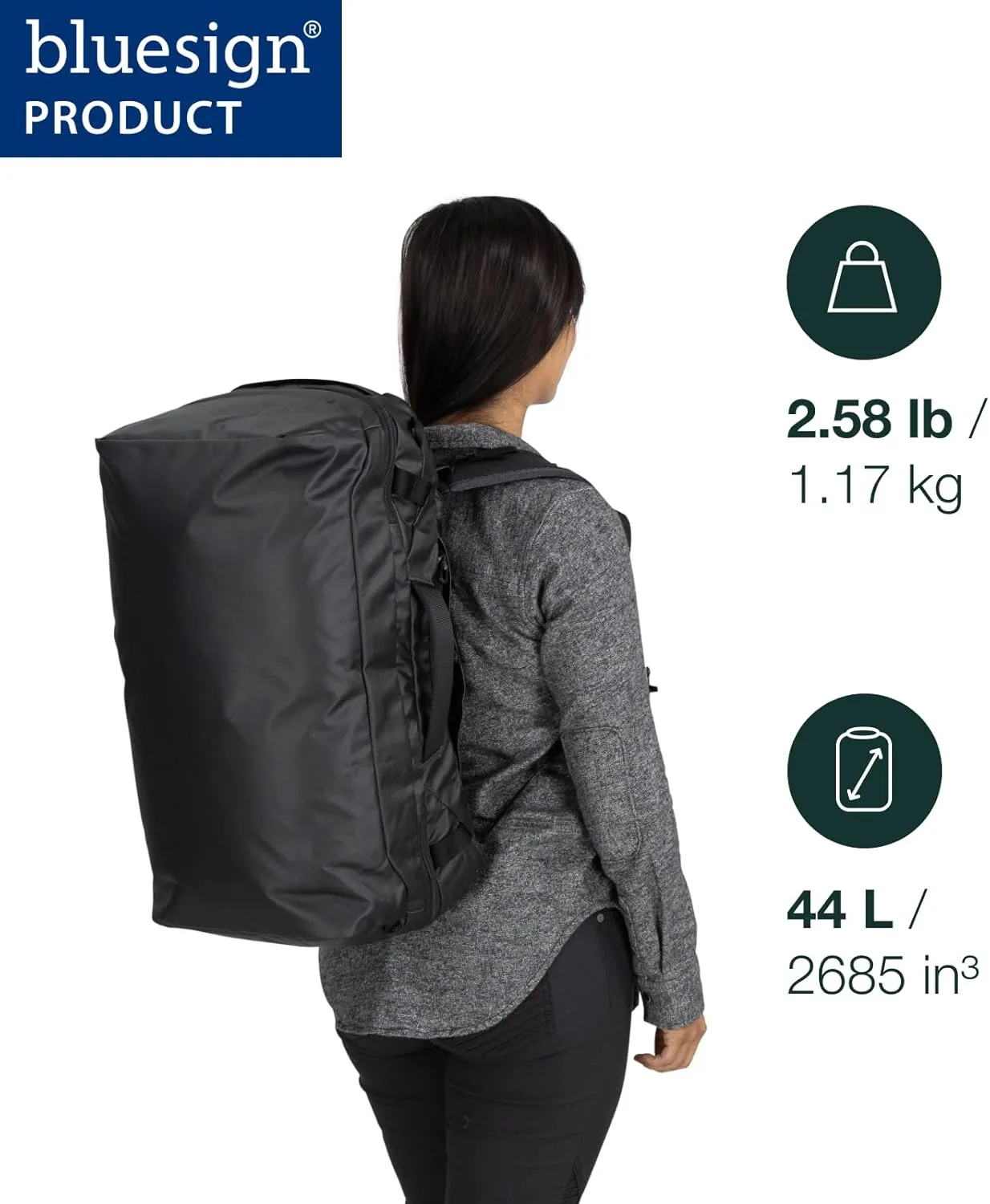 Osprey Transporter Squffel - Durable, Square Split Travel Duffel Bag