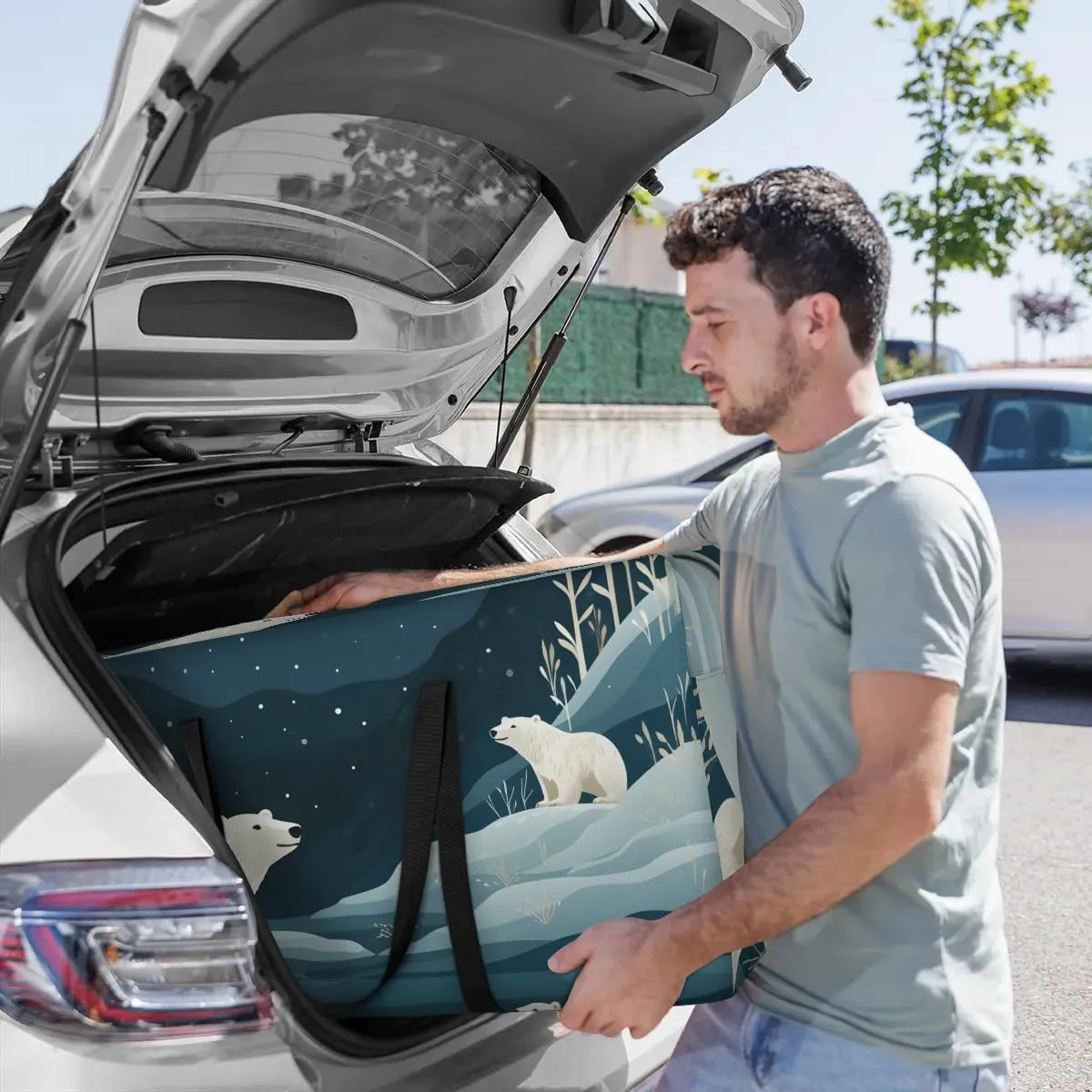 Oversized Moving Bags Animals Bears Lovely Waterproof Storage Totes Large Storage Bags for Clothes Packing Bags for Moving Travel & Clothes Storage