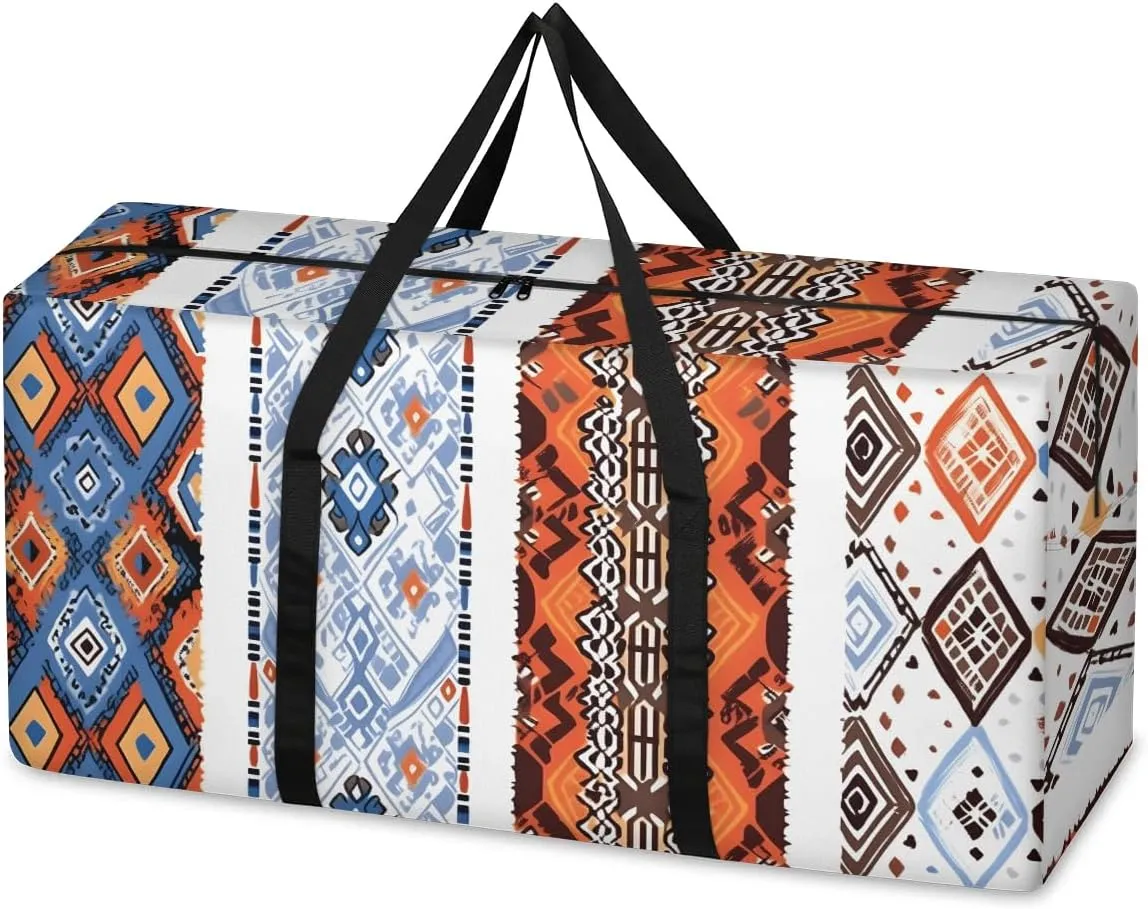 Oversized Moving Bags Boho Bohemian Style Waterproof Storage Totes Large Storage Bags for Clothes Packing Bags for Moving Travel & Clothes Storage