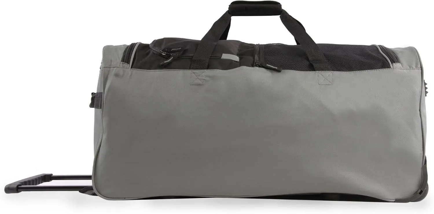 Pacific Coast Signature 30" Large Rolling Duffel Bag, Black, One Size