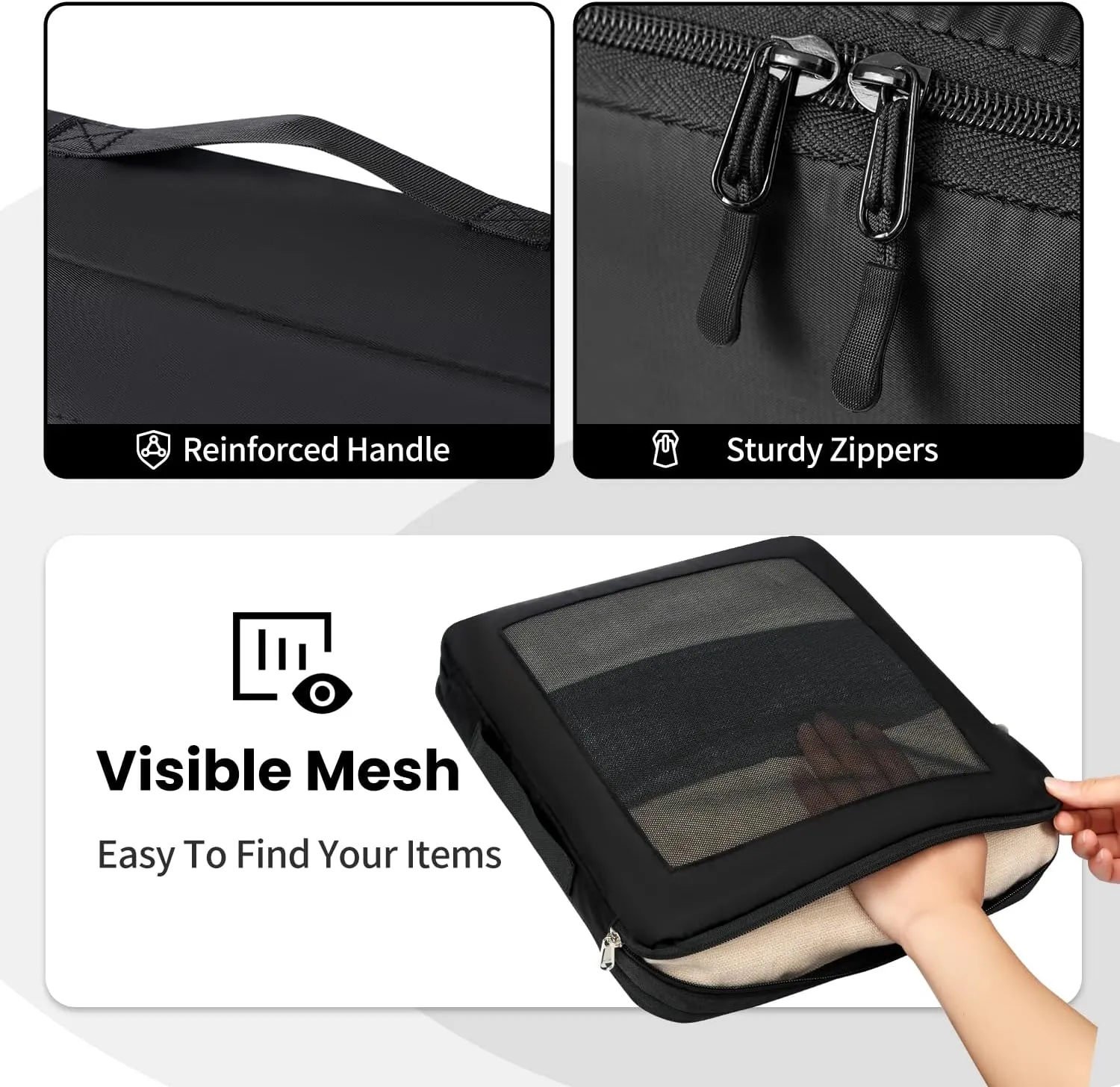 Packing Cubes for Travel | 10 Set, 8 Set |Durable Luggage Organizer 4 Size(Extra Large, Large, Medium, Small),Comprehensive Cubes for Toiletry,Underwear, Shoe,Travel Essentials,Efficient Women Gifts