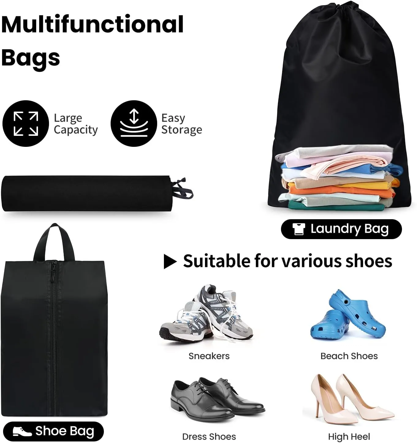 Packing Cubes for Travel | 10 Set, 8 Set |Durable Luggage Organizer 4 Size(Extra Large, Large, Medium, Small),Comprehensive Cubes for Toiletry,Underwear, Shoe,Travel Essentials,Efficient Women Gifts