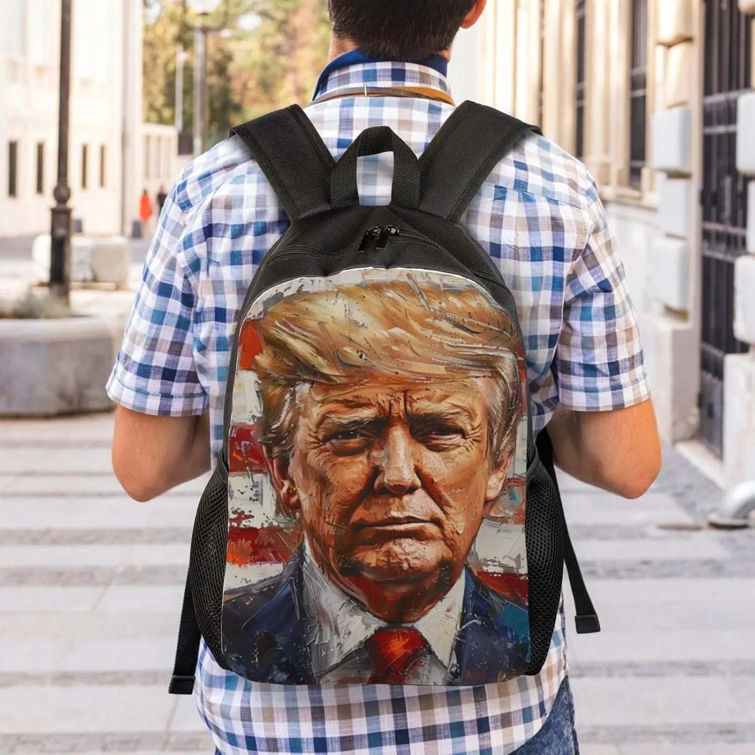 Painted Trump Backpack Waterproof Anti Theft Durable Light Laptop Bag Backpacks For Women Men Travel Gym Backpack