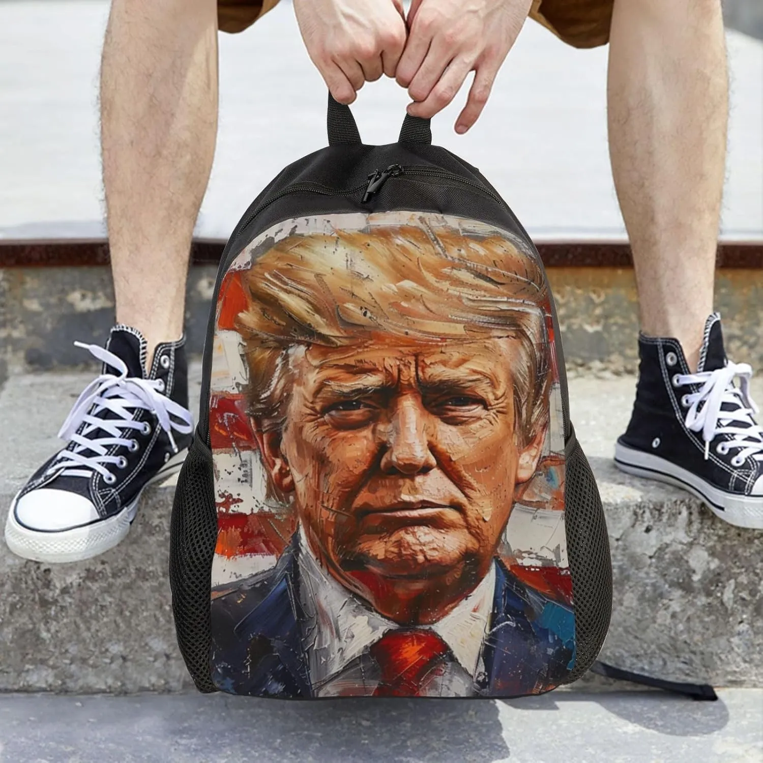 Painted Trump Backpack Waterproof Anti Theft Durable Light Laptop Bag Backpacks For Women Men Travel Gym Backpack