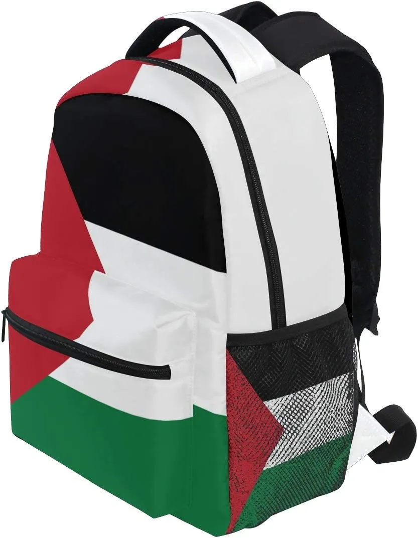 Palestine Flag Backpacks School Book Bag Travel Hiking Camping Daypack