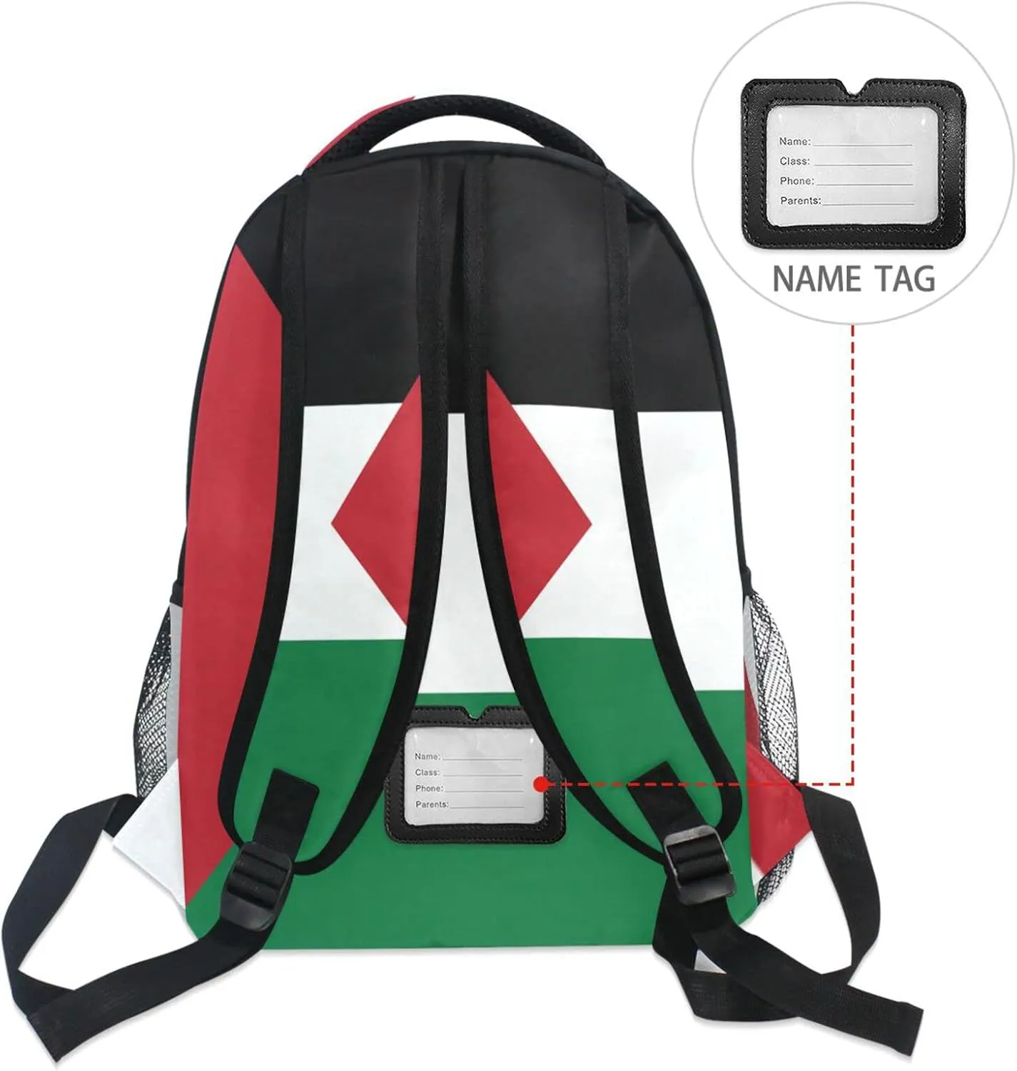 Palestine Flag Backpacks School Book Bag Travel Hiking Camping Daypack
