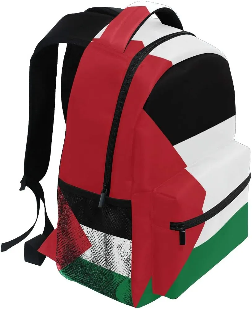 Palestine Flag Backpacks School Book Bag Travel Hiking Camping Daypack