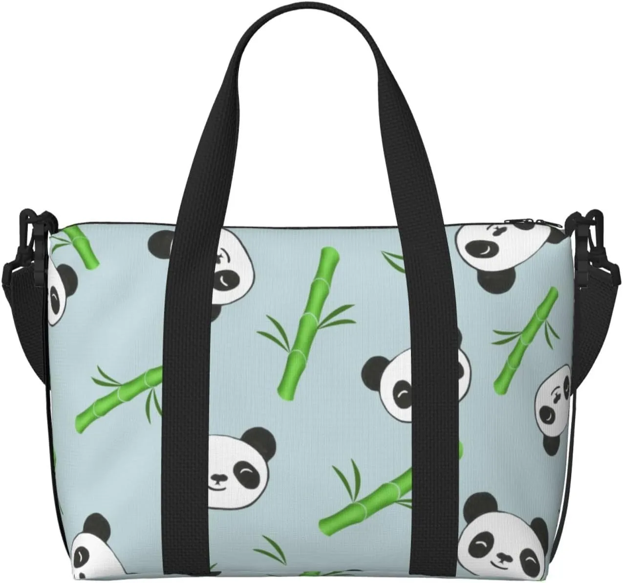 Panda Bamboo Twigs Travel Bag for Women Men Weekender Bags Carry on Overnight Bag Tote Bag Yoga Gym Bag for Gym, Work, Travel, Weekend, Personal Items