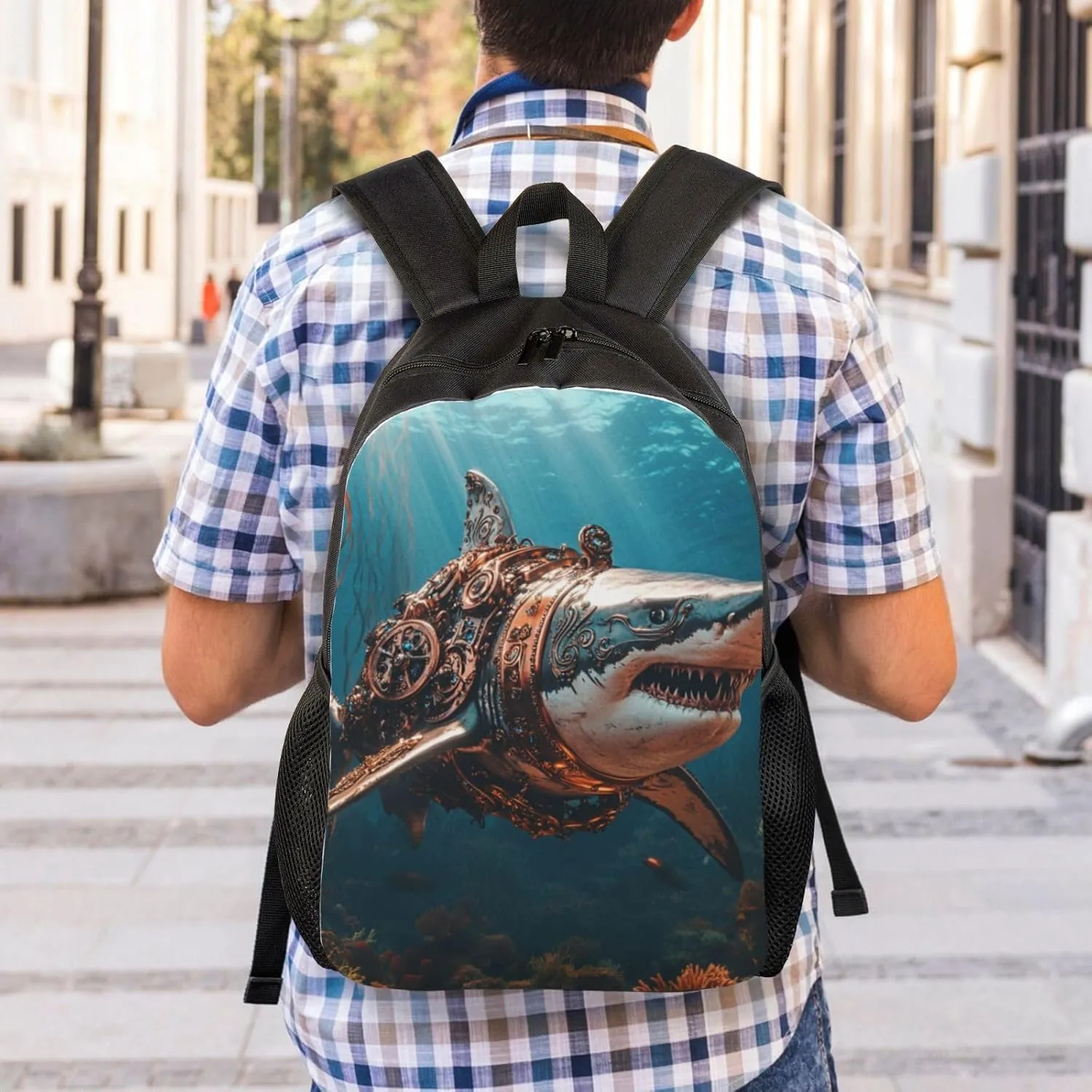 Parts Shark Backpack Waterproof Anti Theft Durable Light Laptop Bag Backpacks For Women Men Travel Gym Backpack