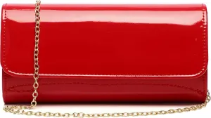 Patent Leather Envelope Clutch Purse Shiny Candy Foldover Clutch Evening Bag for Women