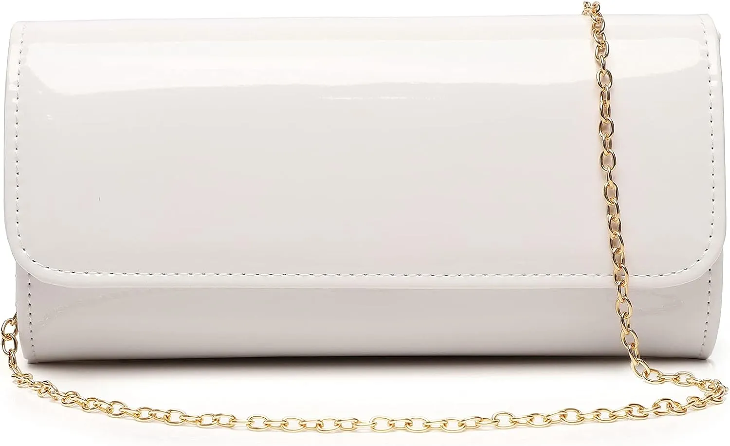 Patent Leather Envelope Clutch Purse Shiny Candy Foldover Clutch Evening Bag for Women