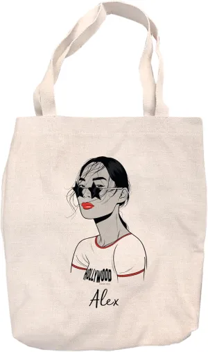 Pattern Pop - Personalized Bridesmaid Tote Bag-Graphic Canvas Tote Bag- Personalized Carry- All Great for Gifting- 14.5”x16”