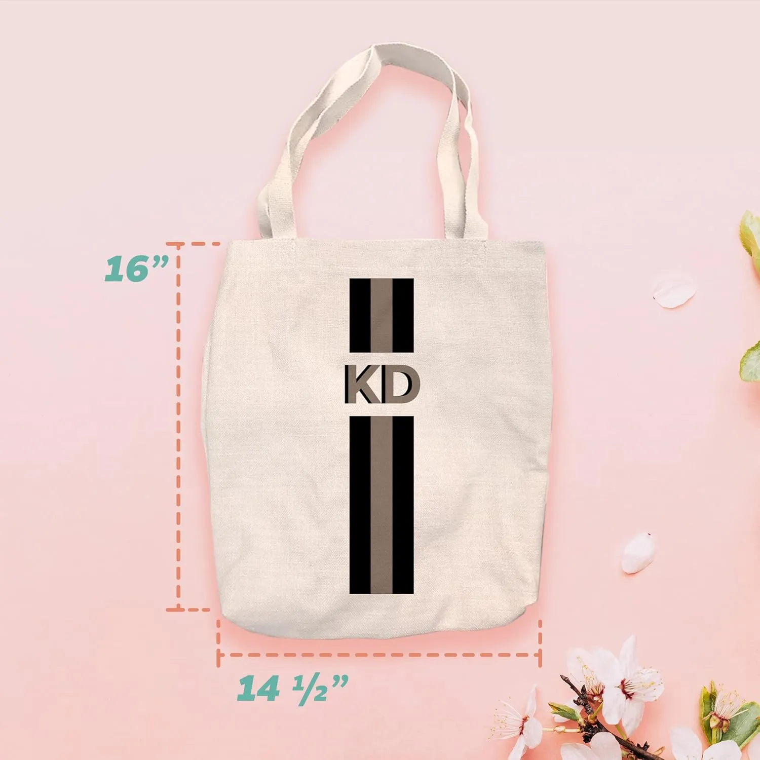 Pattern Pop - Personalized Bridesmaid Tote Bag-Graphic Canvas Tote Bag- Personalized Carry- All Great for Gifting- 14.5”x16”