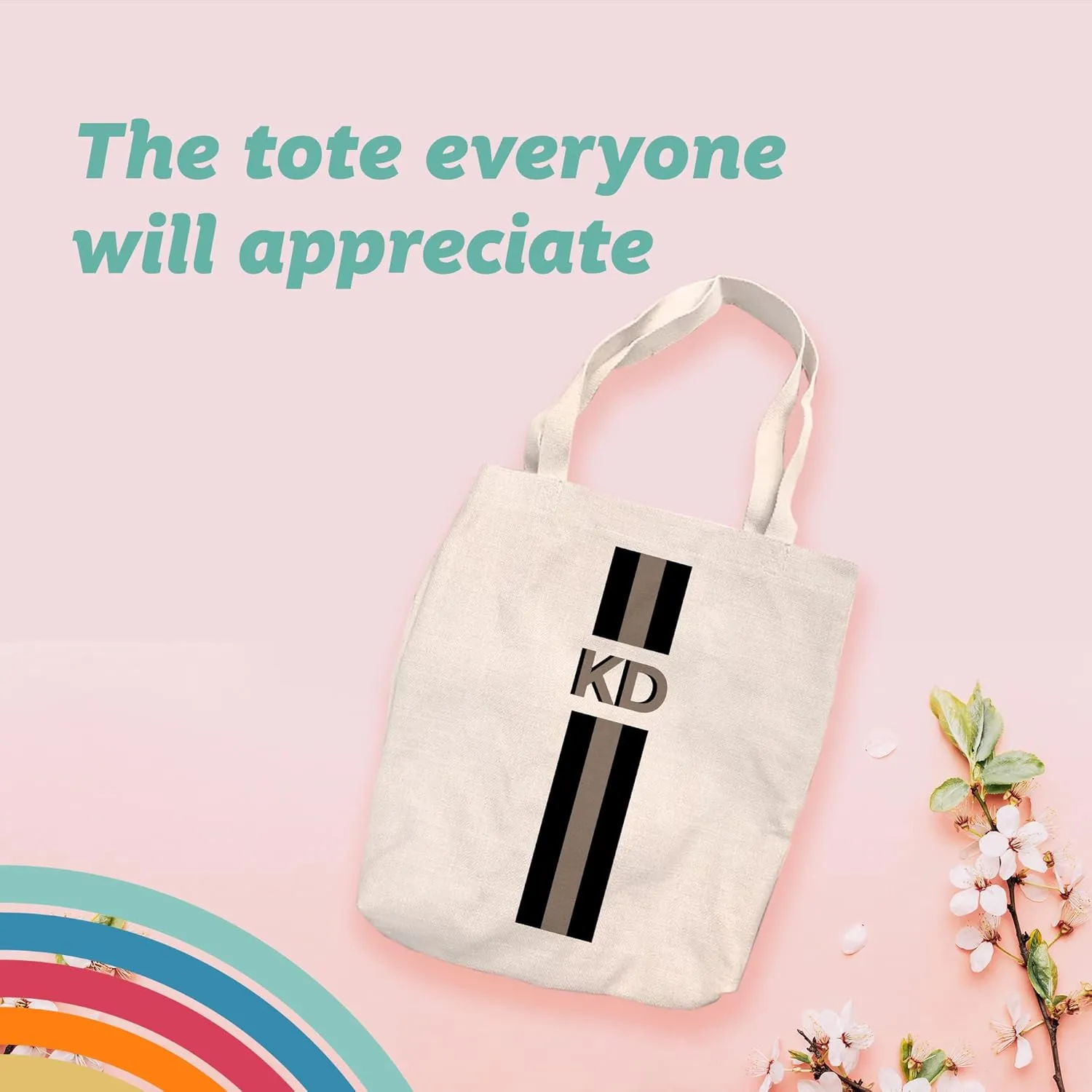 Pattern Pop - Personalized Bridesmaid Tote Bag-Graphic Canvas Tote Bag- Personalized Carry- All Great for Gifting- 14.5”x16”